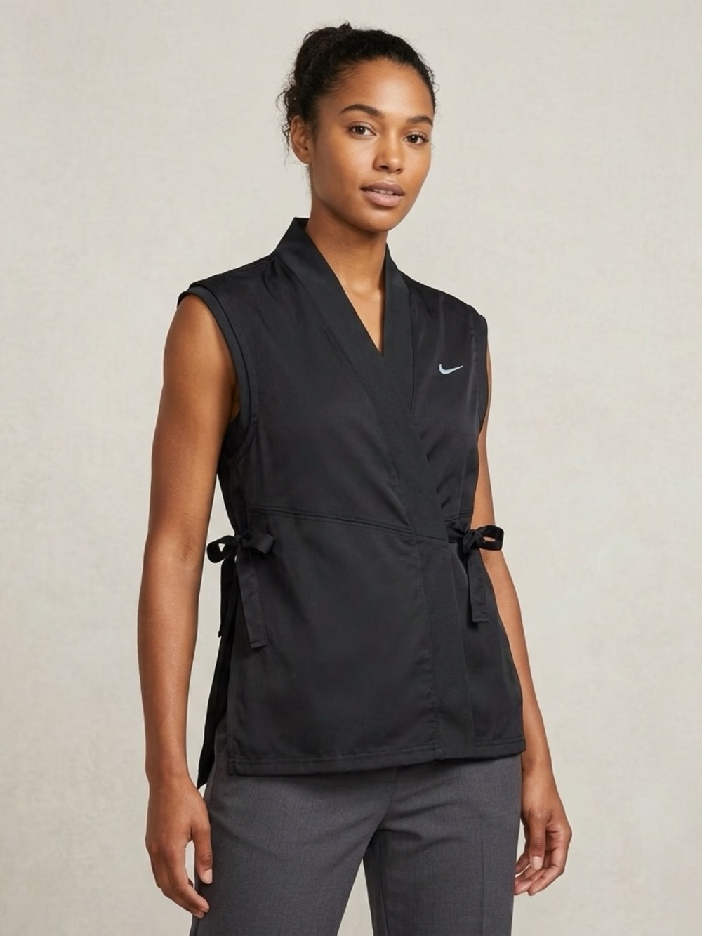 Nike serena williams design crew wrap top Jacket Lightweight Black Vest Large